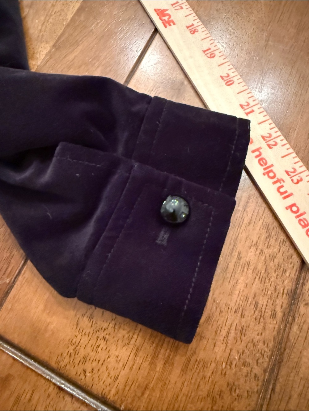 Talbots Women Petites 14 Black Velvet Button Front Blazer Jacket Utility Pocket - Picture 11 of 14